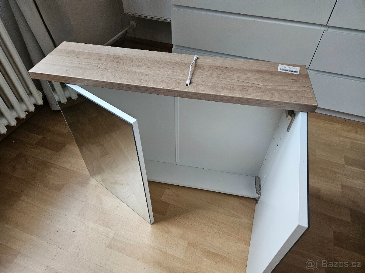 Zrcadlová skříňka Naturel Stilla + LED 80x60 cm