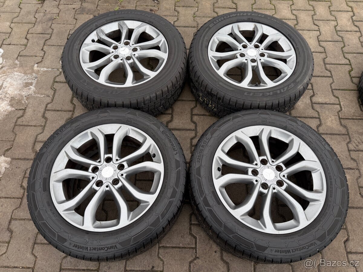 4x al kola 5x112 17 + pneu zimní 225/55 R17C