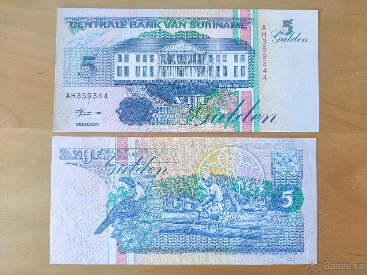 SURINAM - 5 gulden