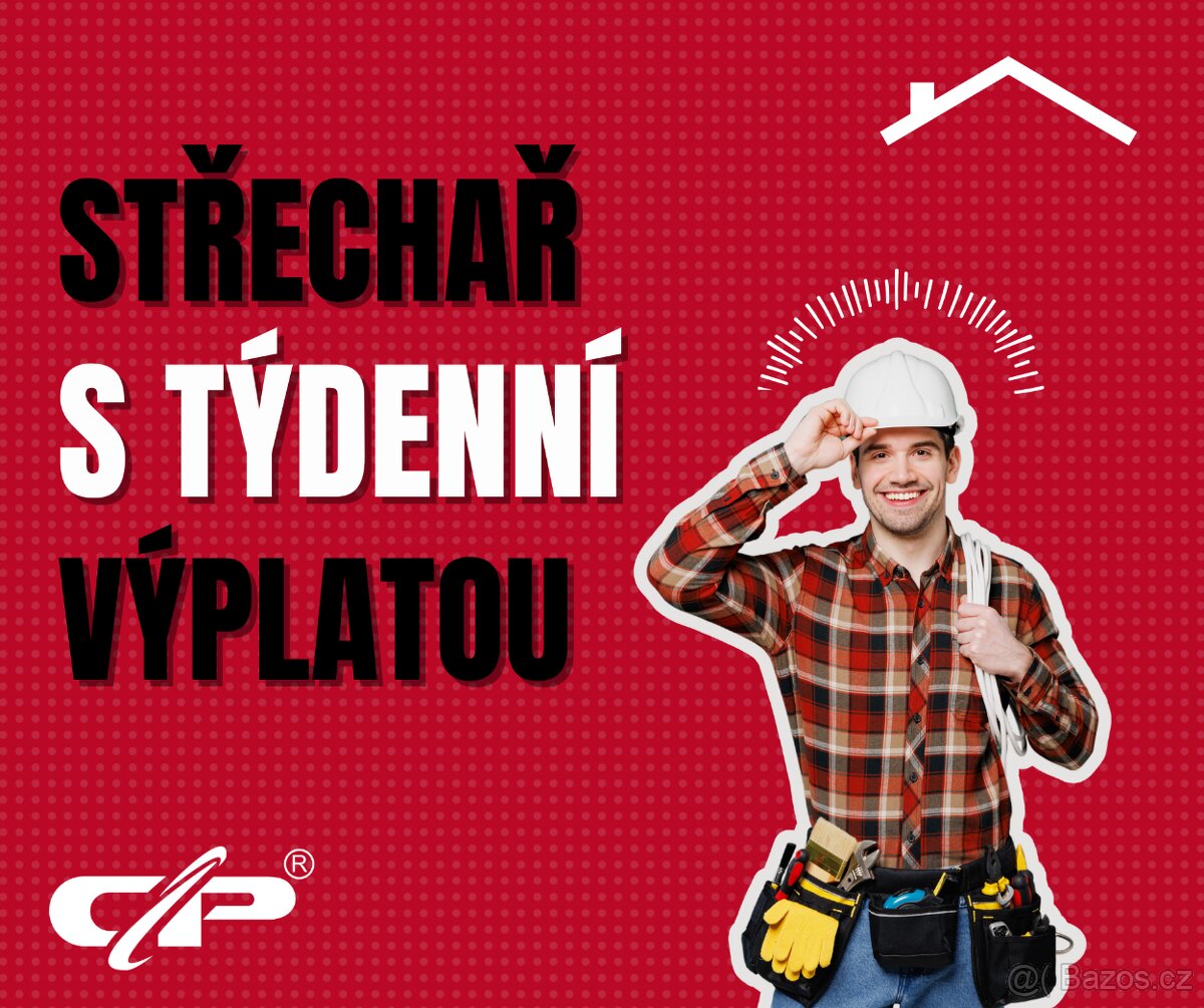 Práce v Německu s týdenní výplatou - střechař
