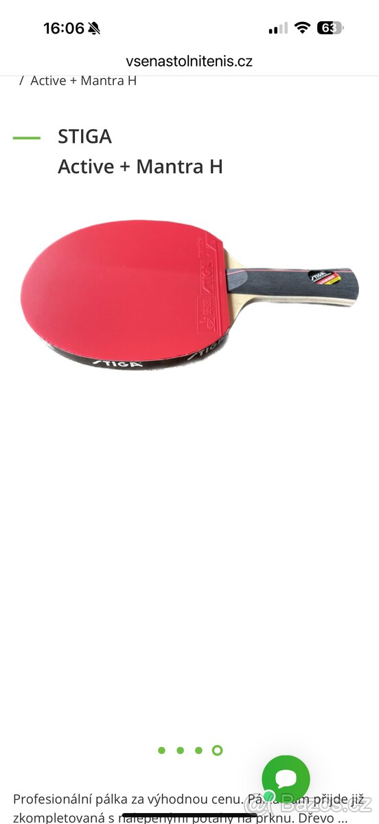 Pálka na stolní tenis
