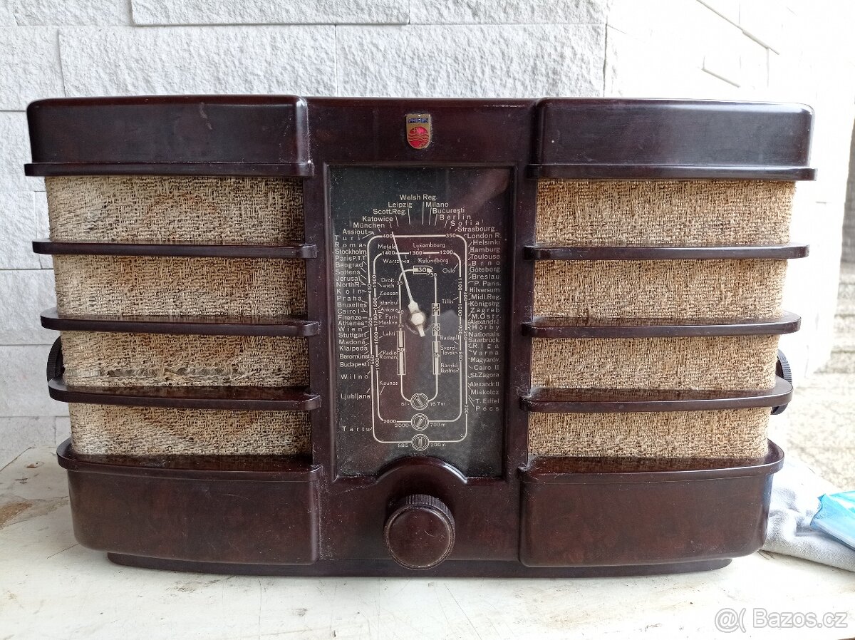 Rádio Philips 215A, původní bezva stav