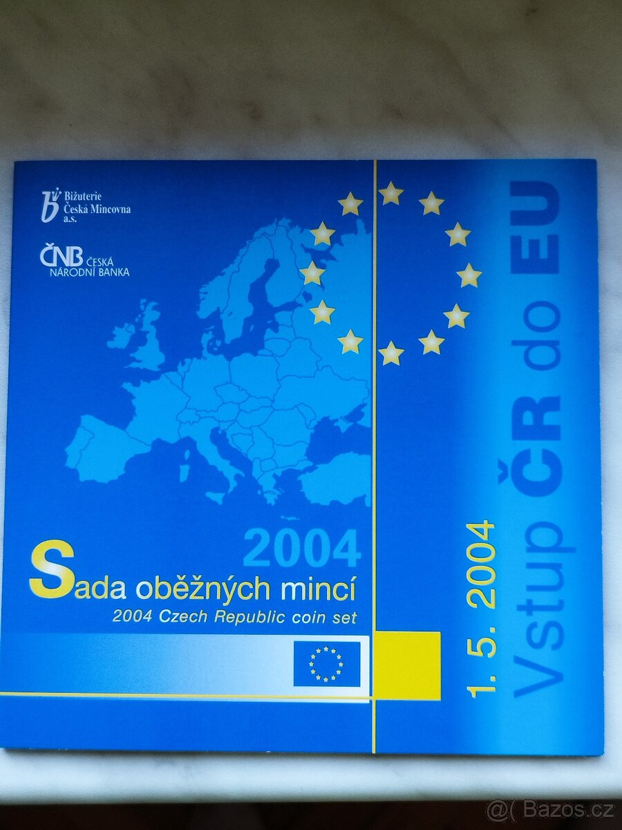 Sada oběžných mincí ČR 2004 vstup do EU