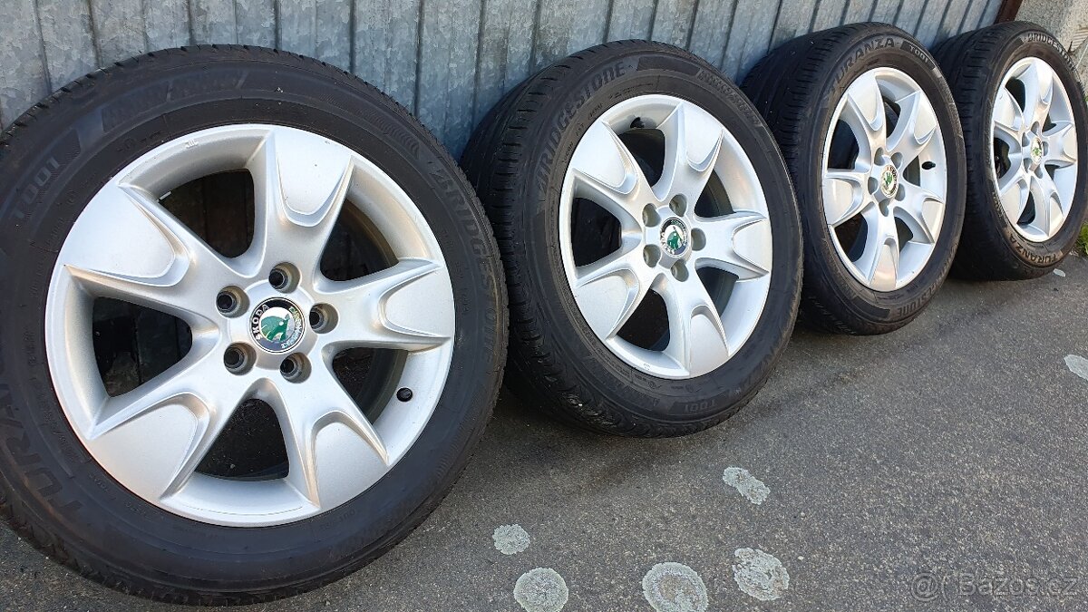15" Škoda Fabia 5x100 pneu 80%