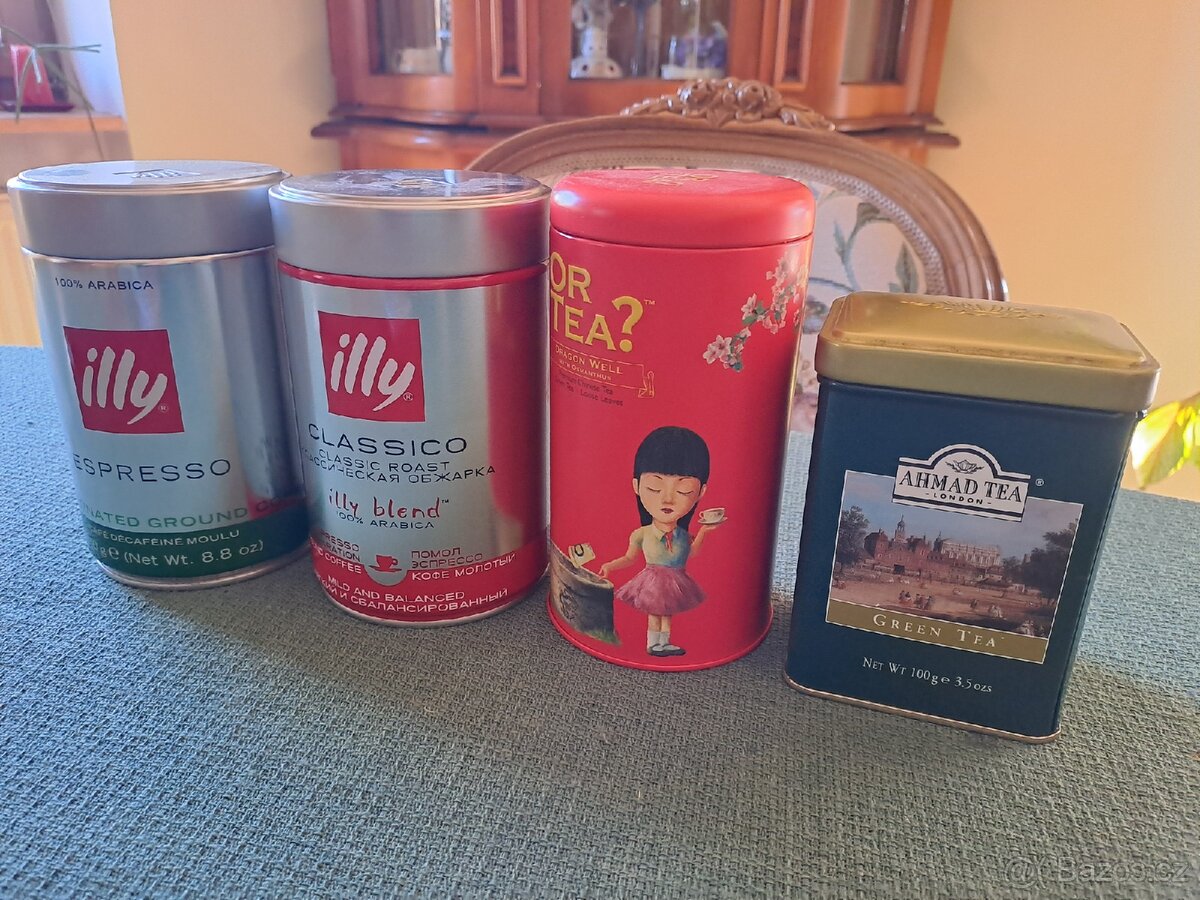 Dozy kovove kava, caj. Pro sberatele.
