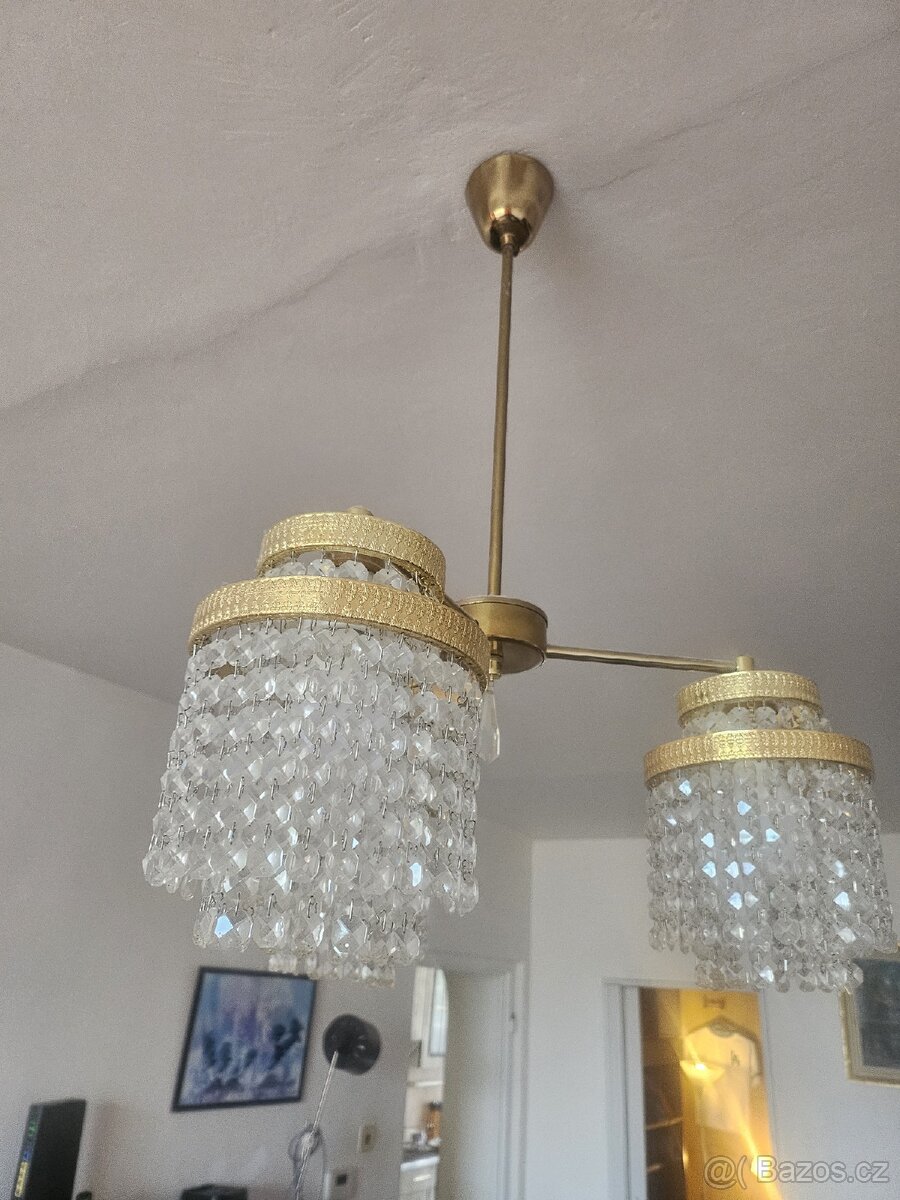 Trojramenný Křišťálový Lustr