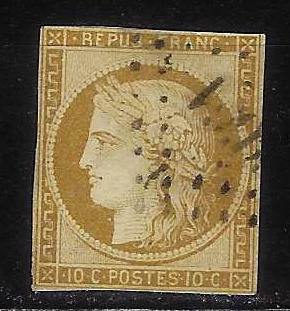 známka Francie -  "Ceres"  Mi:1 (r. 1850)