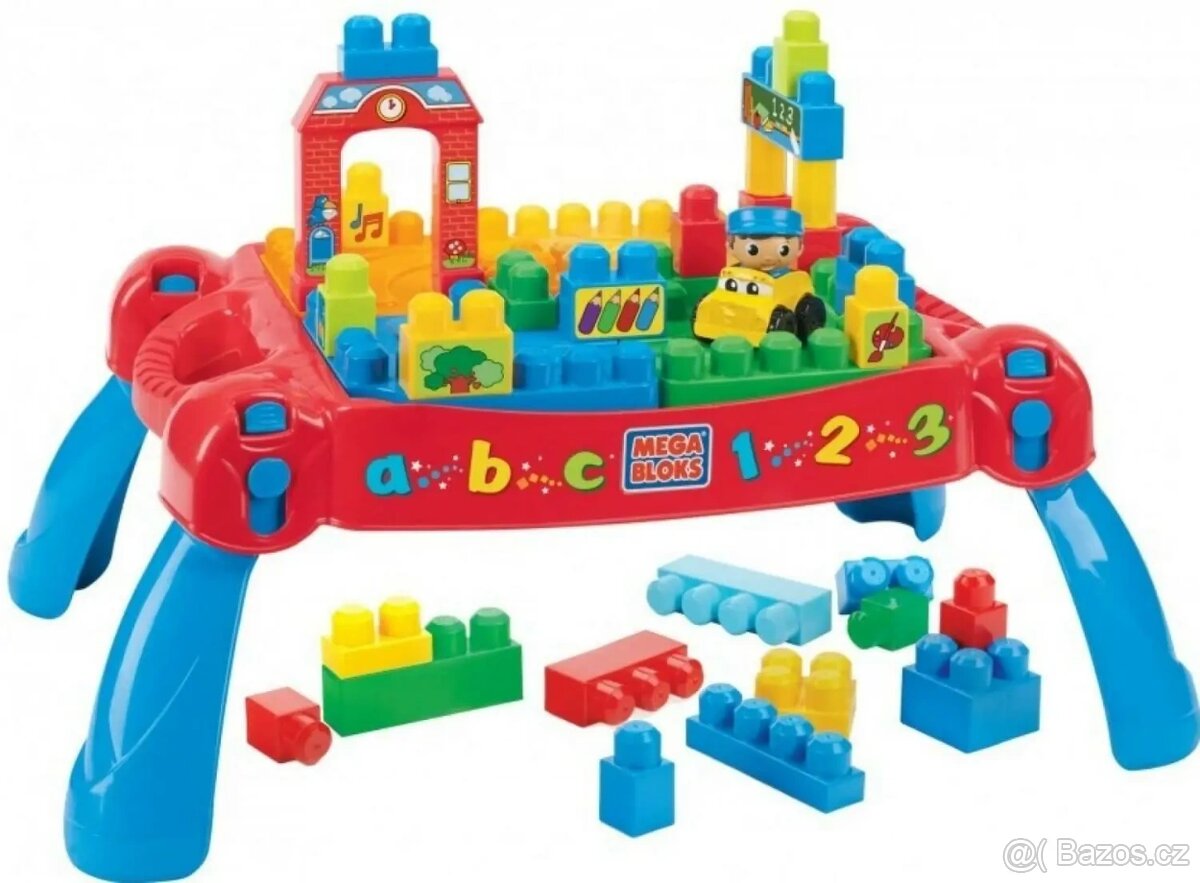 Mega Bloks - Pracovna malého stavitele + 60 dílná stavebnice