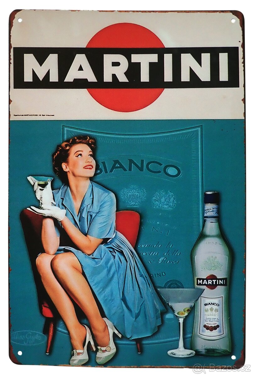 kovová cedule do baru ,Martini´