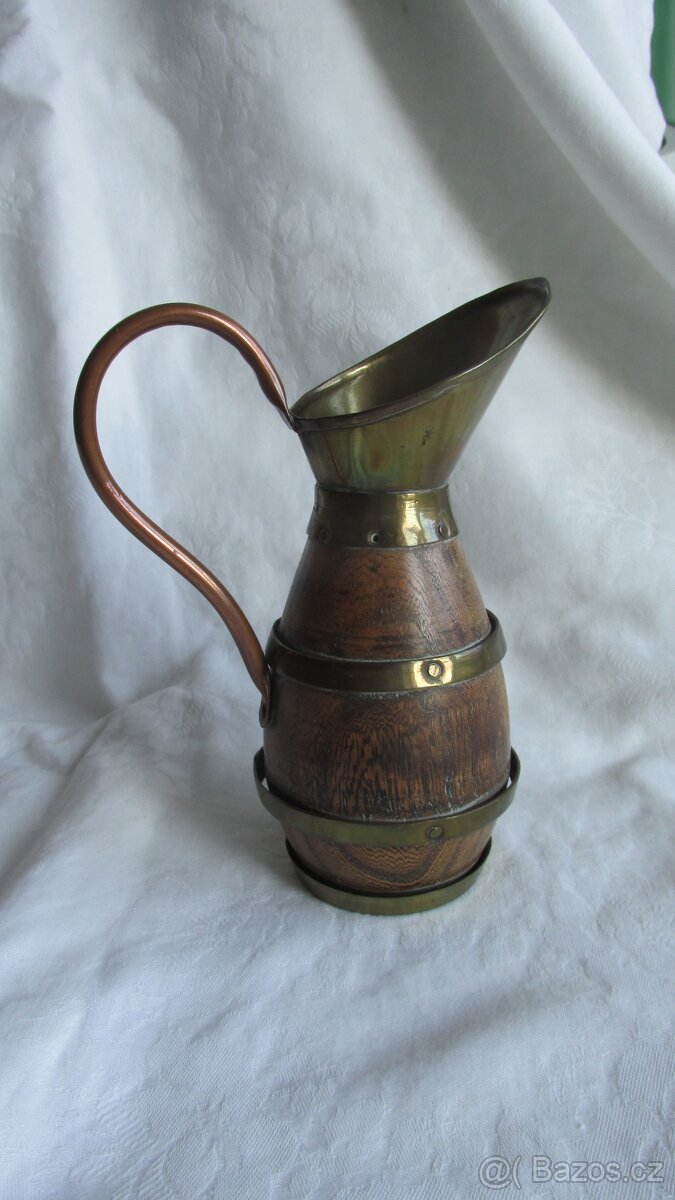 Džbánek, měď´+ dřevo