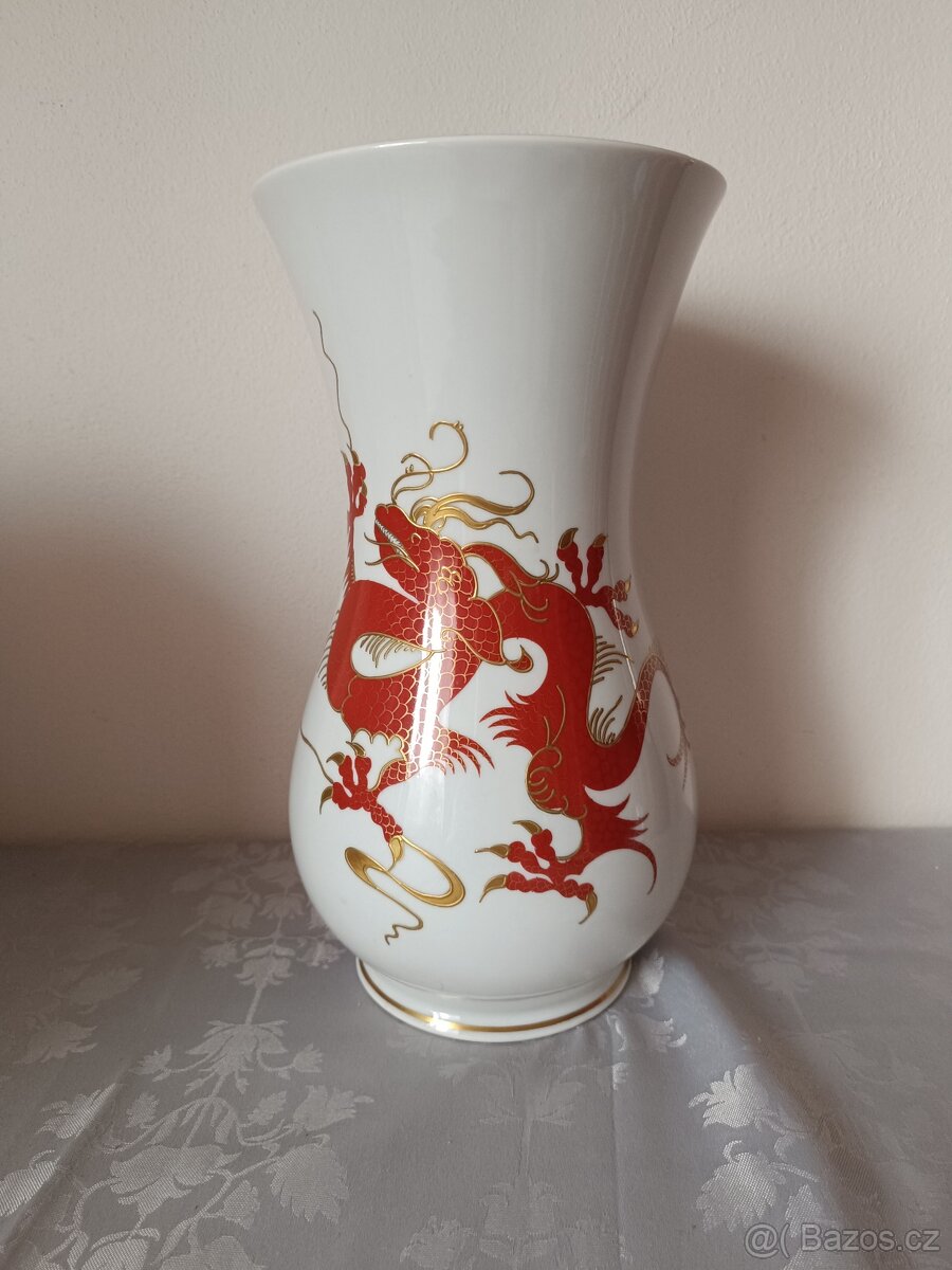 Starožitná váza - Čínský drak