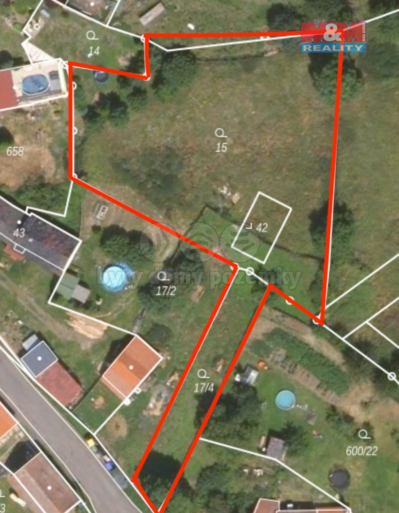 Prodej pozemku k bydlení, 2255 m², Hrobčice