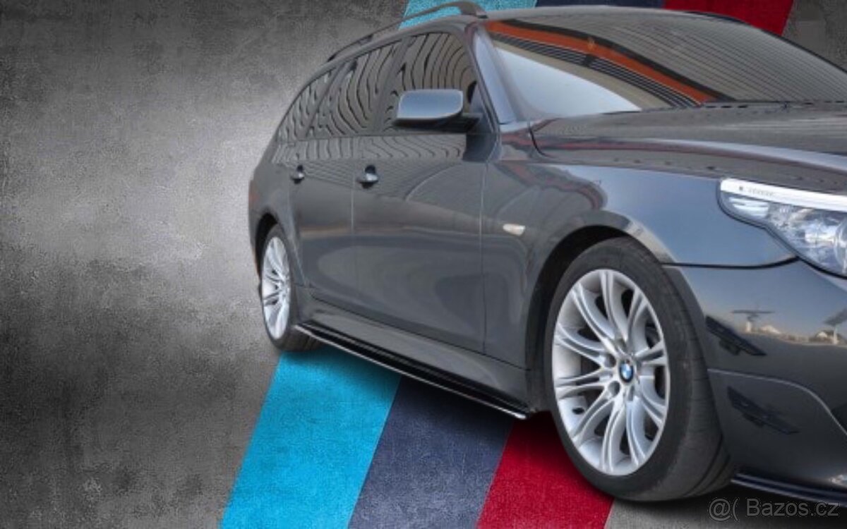 Podprahove lišty pro BMW Е60 Е61 - Černý Lesk