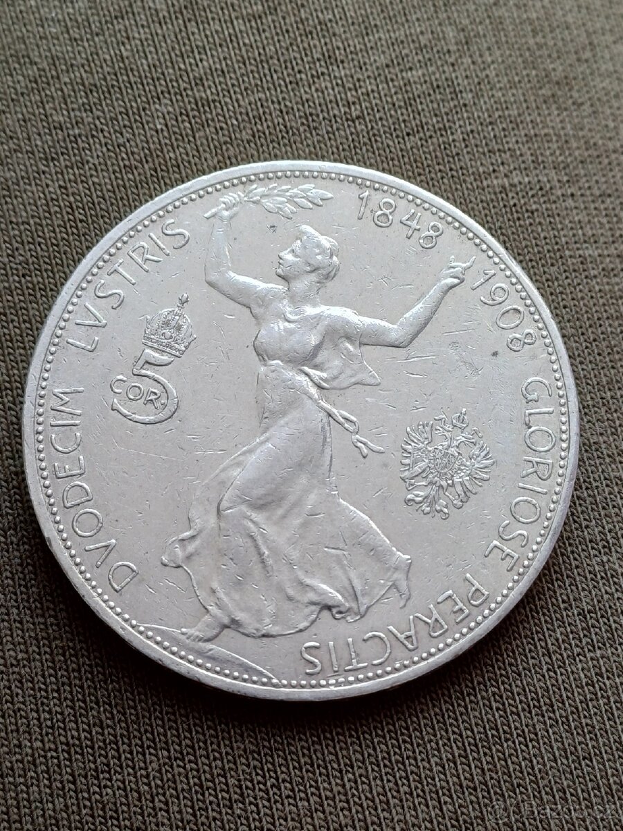 5 koruna 1908 výroční