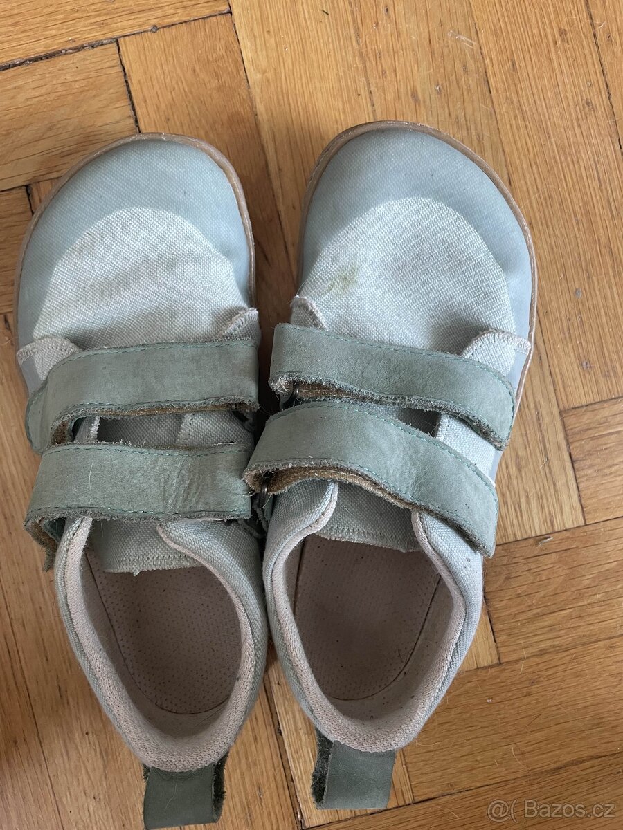 Barefoot plátěné tenisky Pegres - mintové  - EU35