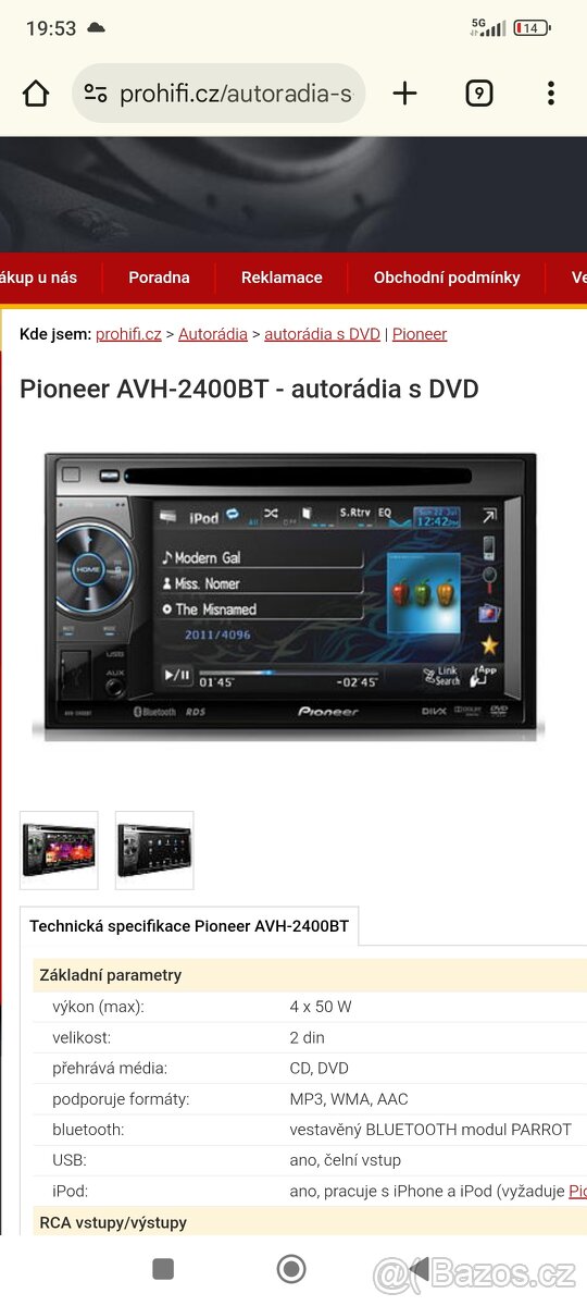 Pioneer AVH 2400 BT