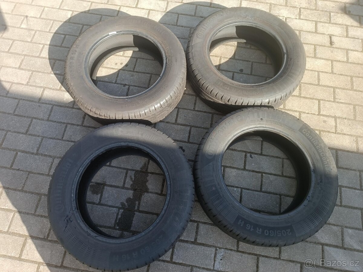 162. 4x letní pneu Continental 205/60 R16