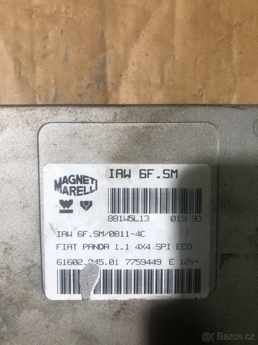 Ridici jednotka ECU Fiat Panda IAW 6FSM