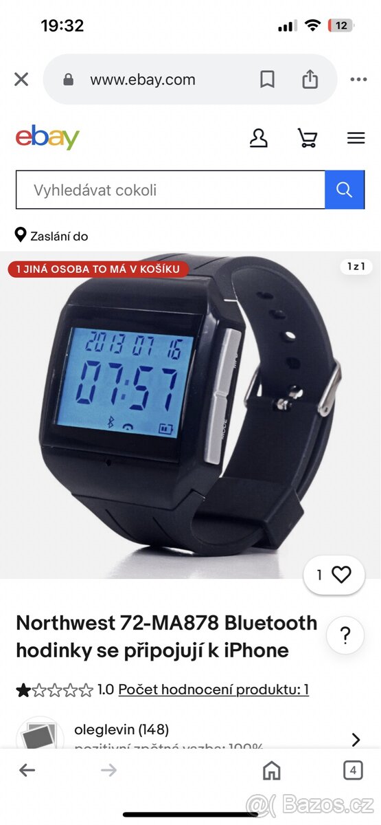 Hodinky northwest 72 MA 878 Bluetooth se připojují iPhone