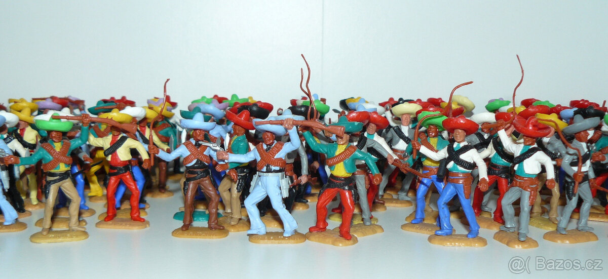 Timpo Toys figurky:kovbojové,indiáni,vojáci,mexičani 1000 ks