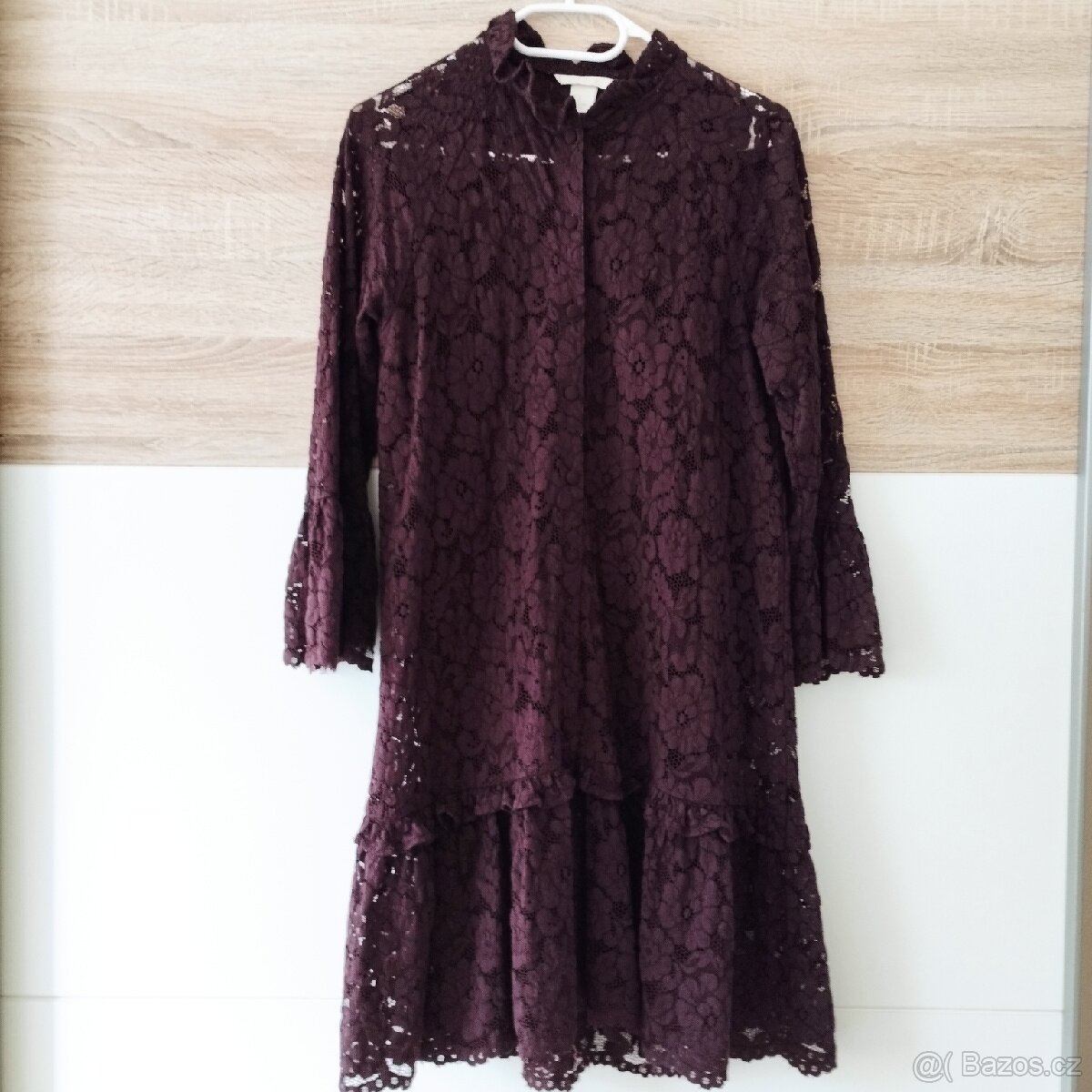 Krajkové šaty vínové zn.H&M