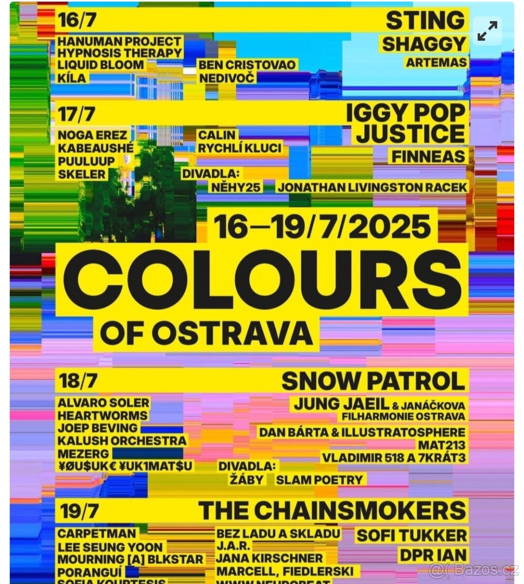 Prodám 2x vstupenku/náramek na Colours of Ostrava 2025