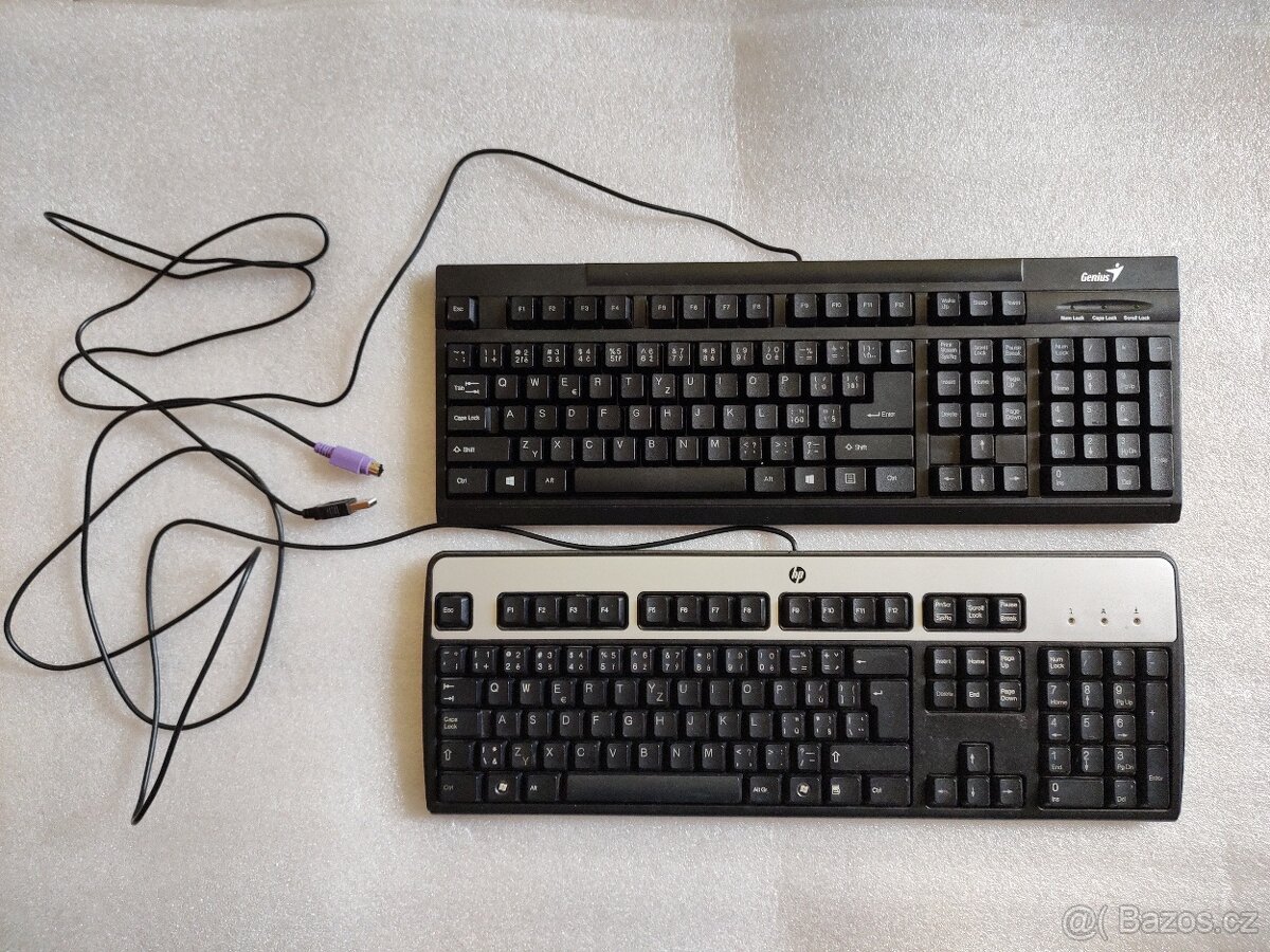 2x klávesnice HP a Genius