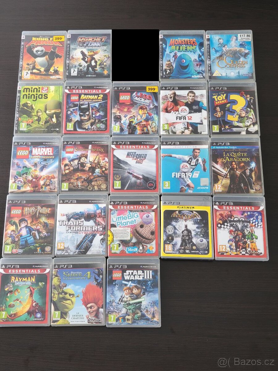 PS3 sbírka 25 her – LEGO, Ratchet, Transformers, dětské hry