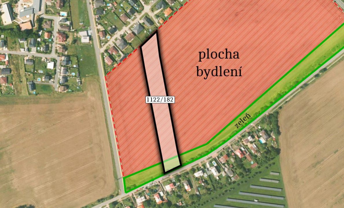 Pozemek, bydlení, prodej, Tuchlovice, Kladno