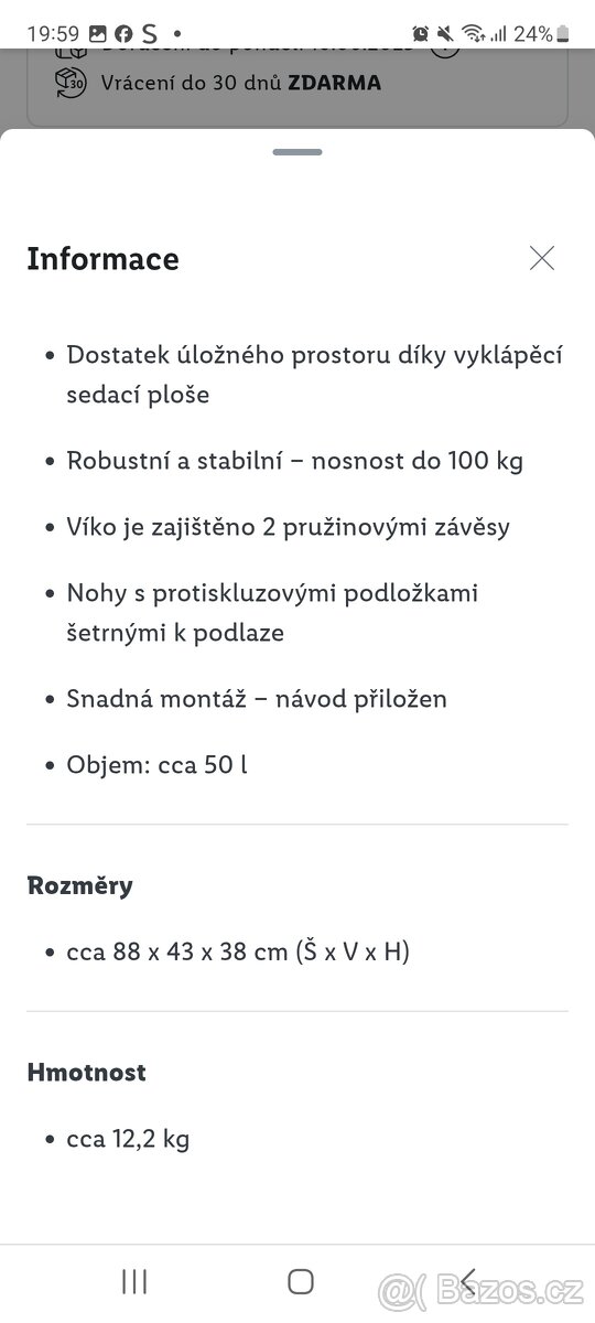 Truhla s úložným prostorem