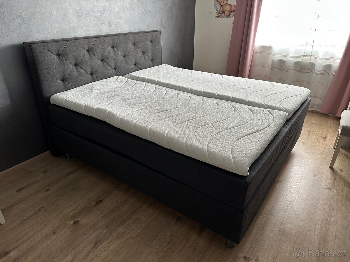 Prodám manželskou postel ADRIANA a matracemi WELLPUR
