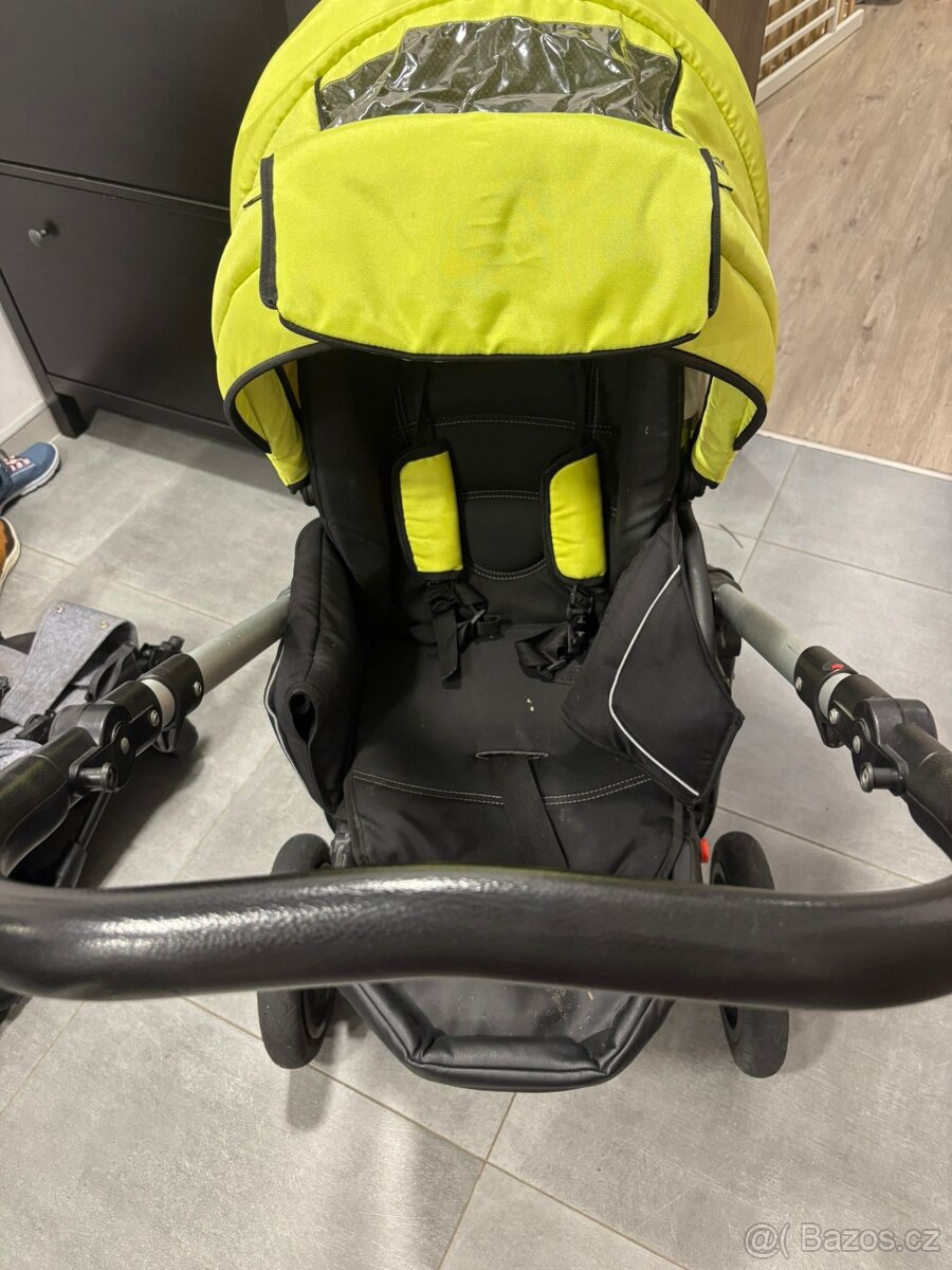 Kočárek - s korbou i sedačkou a 2 zatep. fusaky