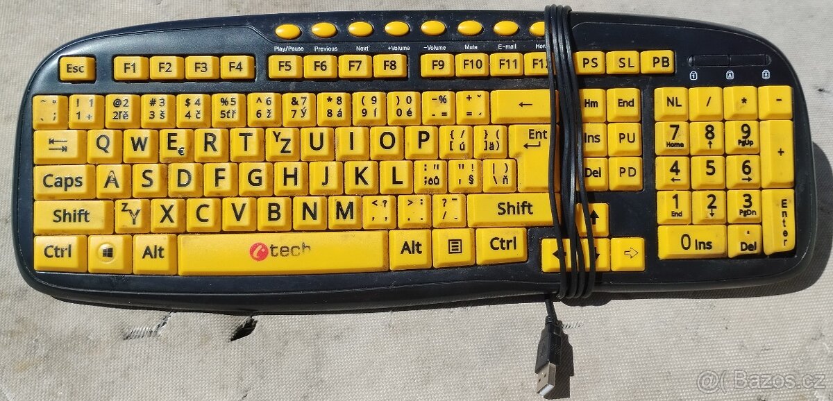 KLÁVESNICE C-TECH KB-103MS (pro seniory)