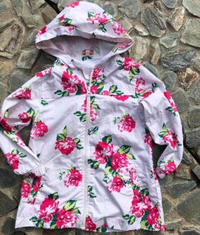 Dívčí bunda kytičky s kapucí girl2girl 98/104