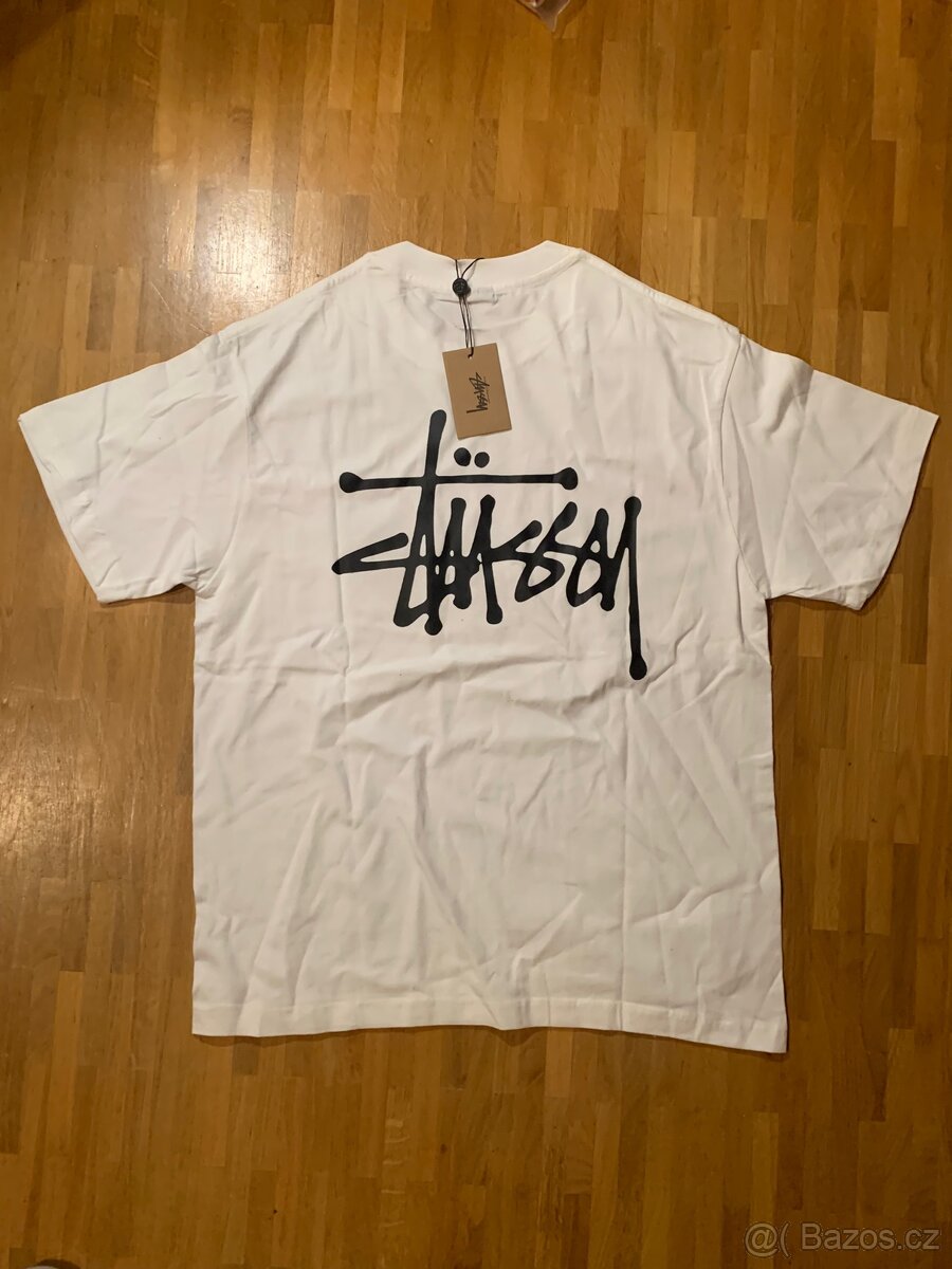 Stüssy tričko – Basic Logo – nové – 8 ks (černé/bílé)