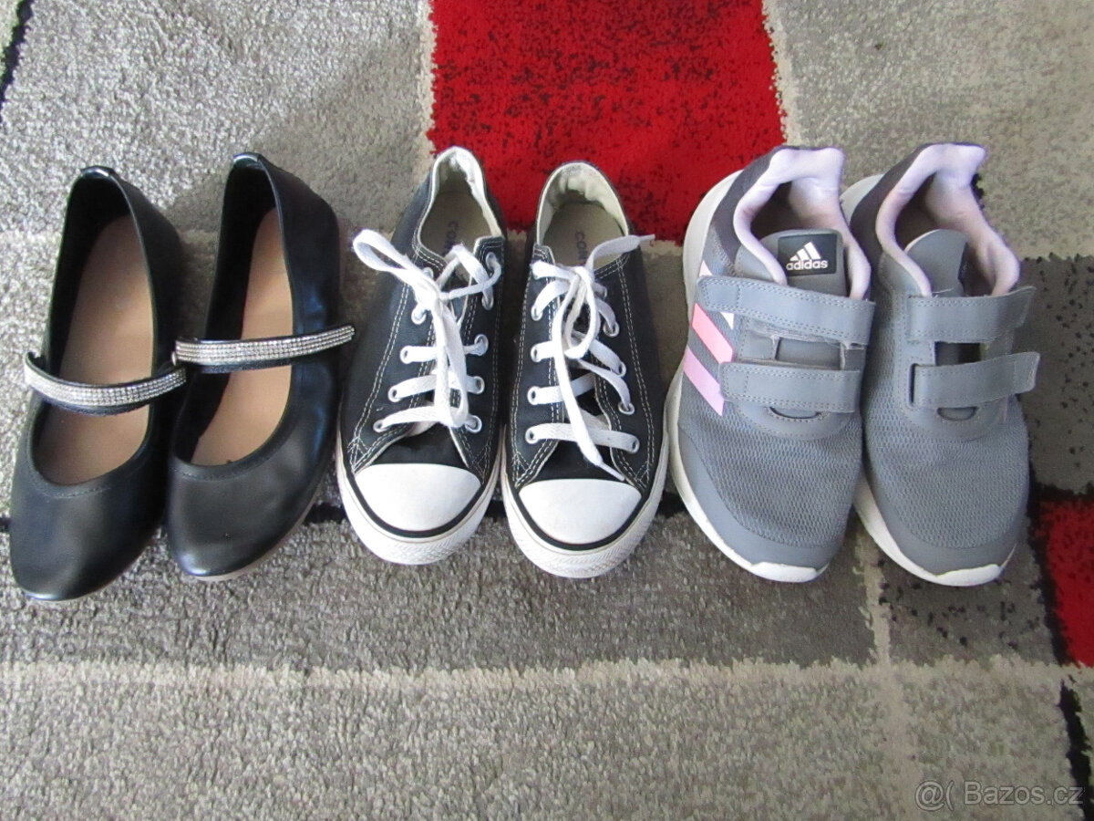 Botasky zn.Adidas v-35,baleríny zn.Baťa,Conversky