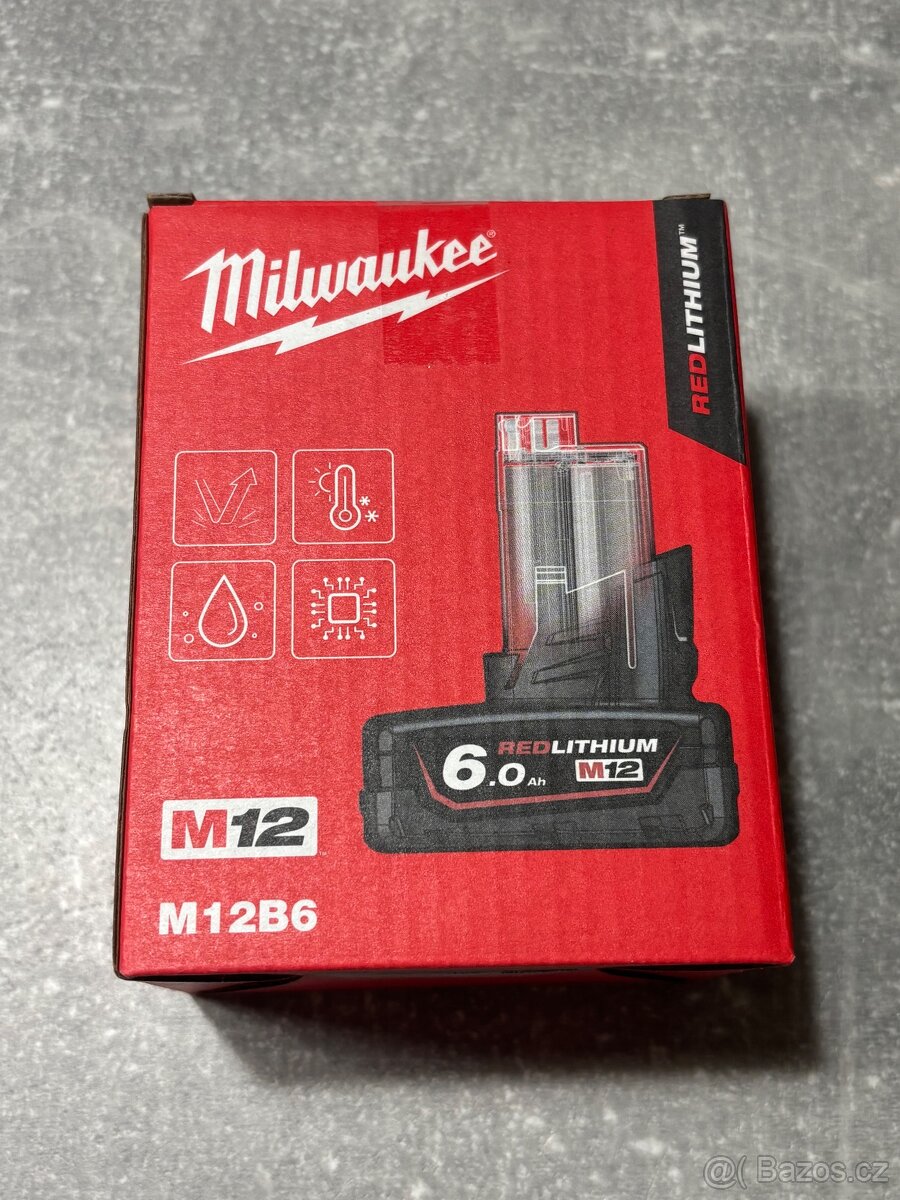 Milwaukee M12 B6 (12 V / 6,0 Ah), REDLITHIUM