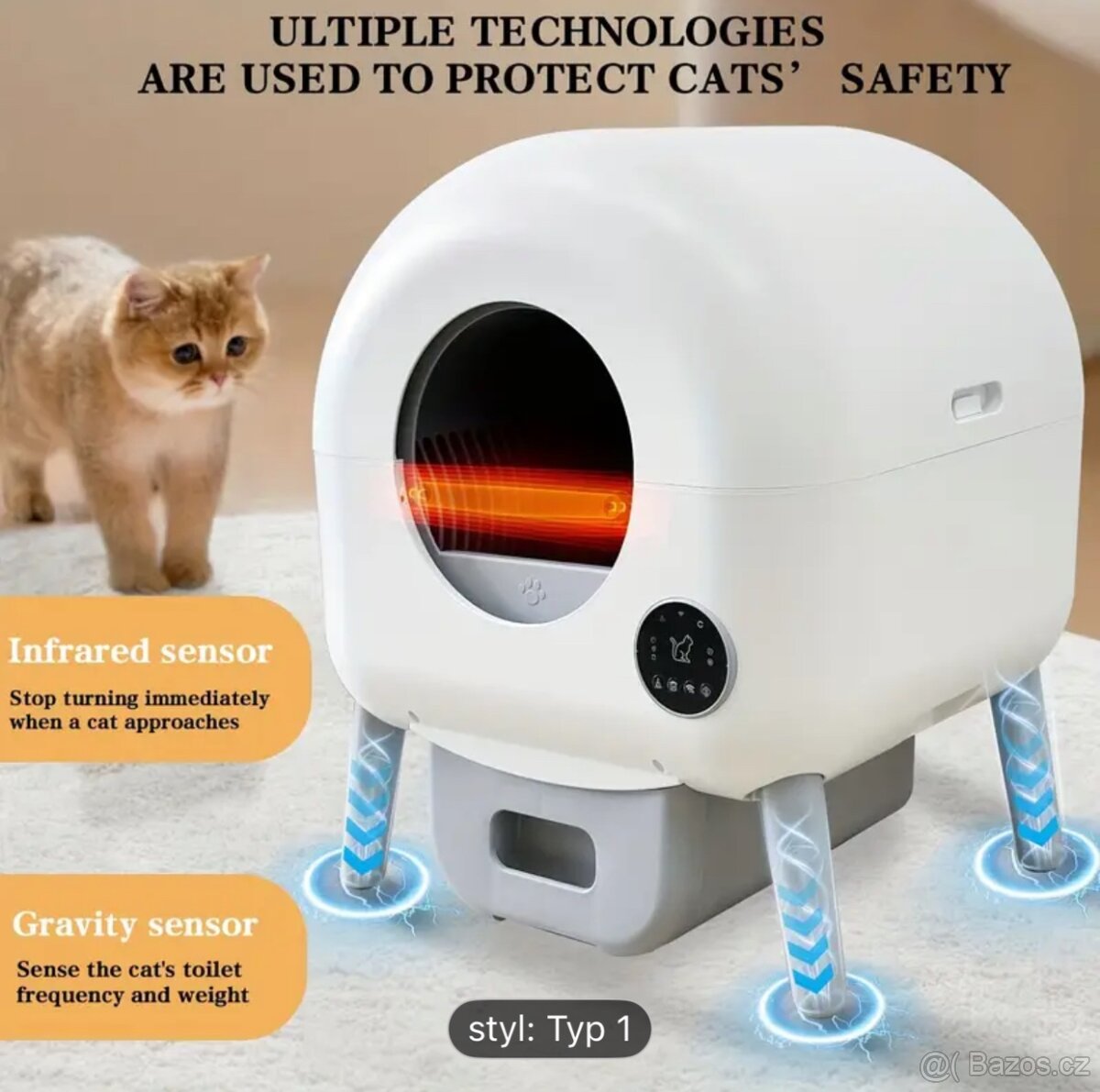 Chytrá automatická toaleta pro kočky