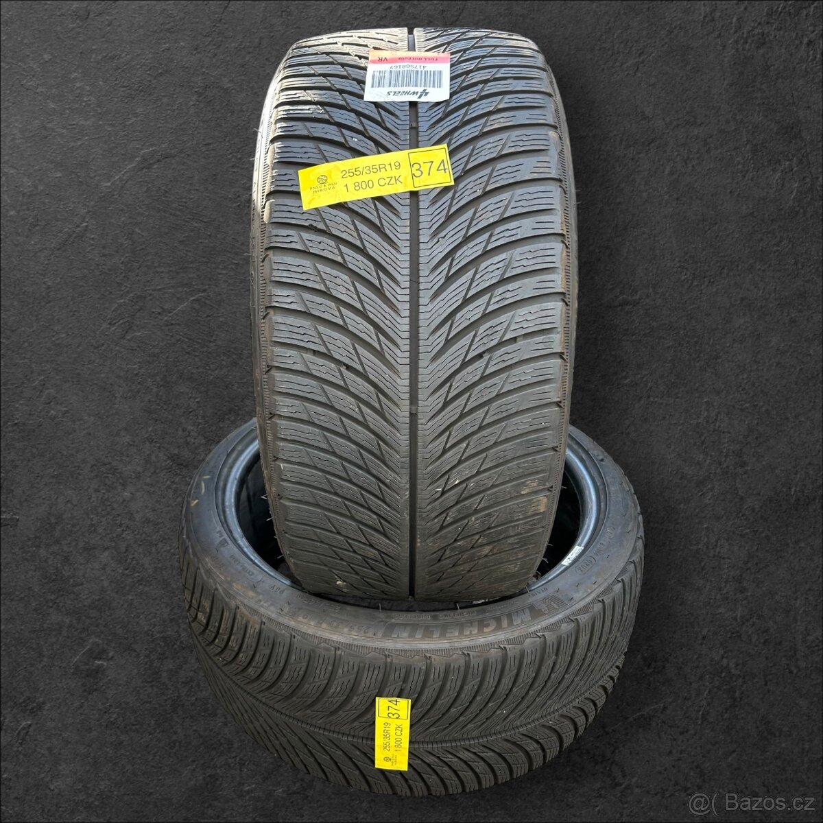 Zánovní zimní pneumatiky Michelin 255/35r19