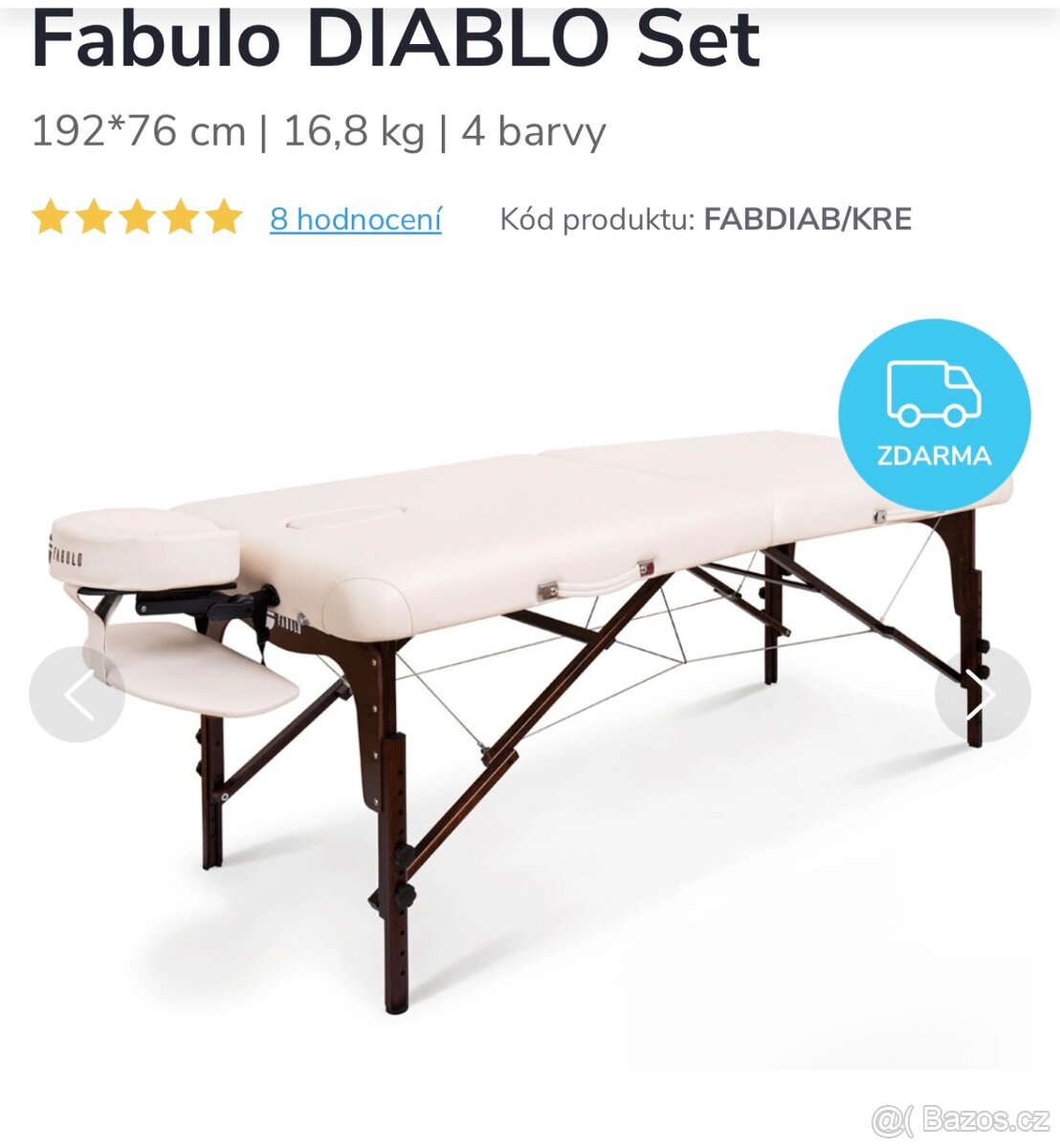 Skládací masážní lehátko Fabulo DIABLO