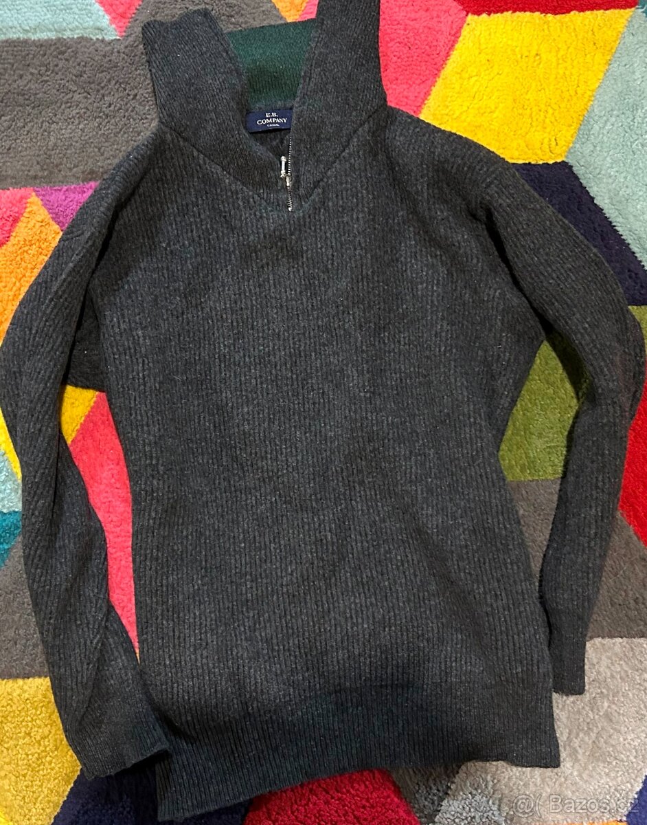 VLNĚNÝ PÁNSKÝ ZIMNÍ SLIM SVETR L-XL