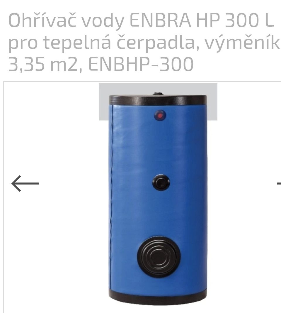 Оhřívač vody ENBRA HP 300 L.