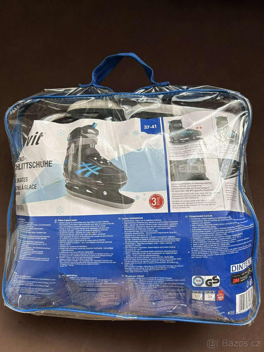 Chlapecké zimní brusle na led nastavitelné vel. 37-41