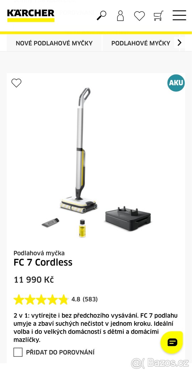Podlahová myčka Kärcher FC 7 CORDLESS