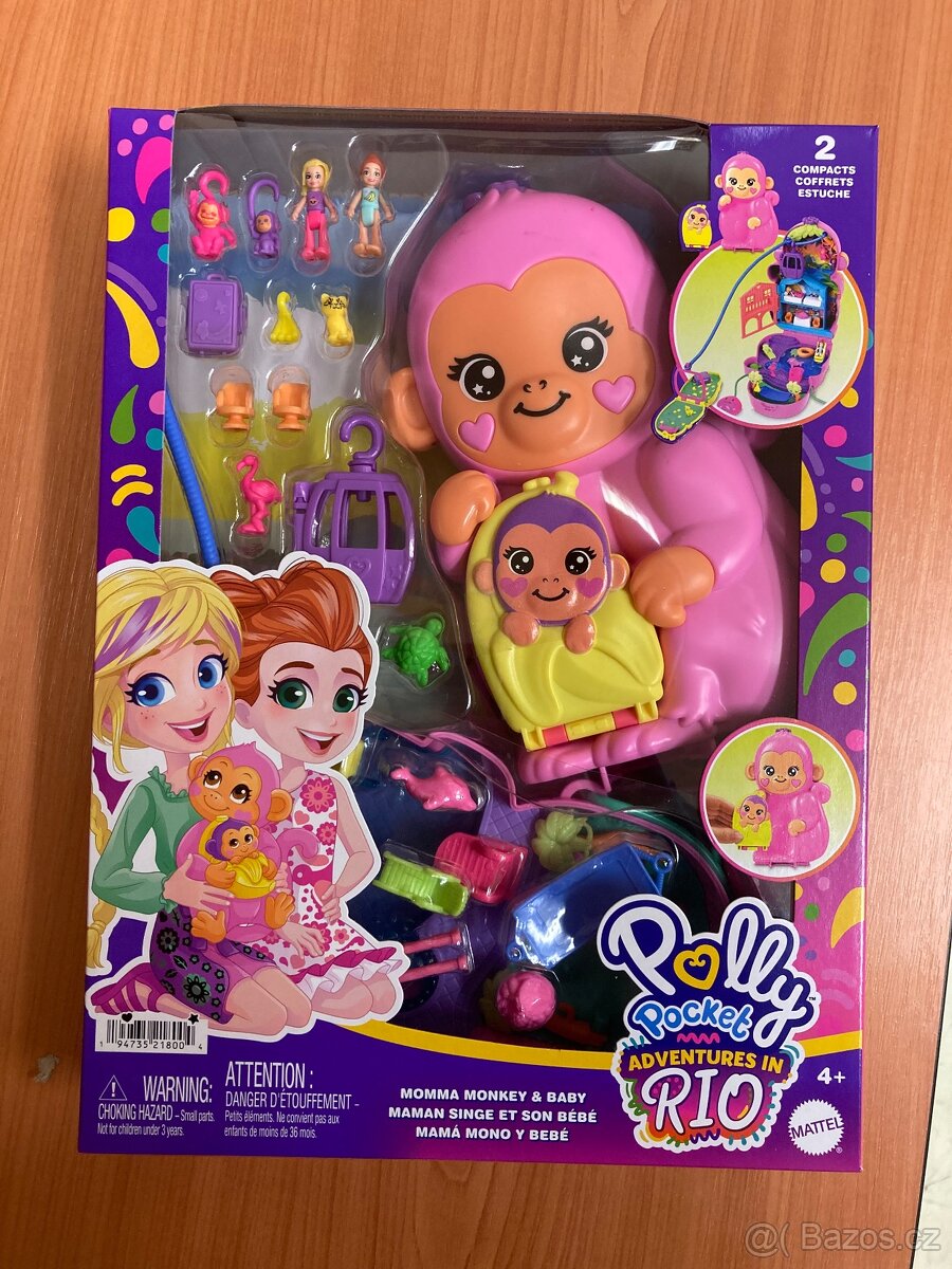 Polly pocket monkey momma and baby