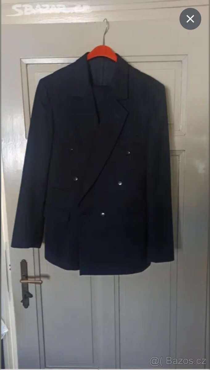 Pánský tmavě modrý oblek