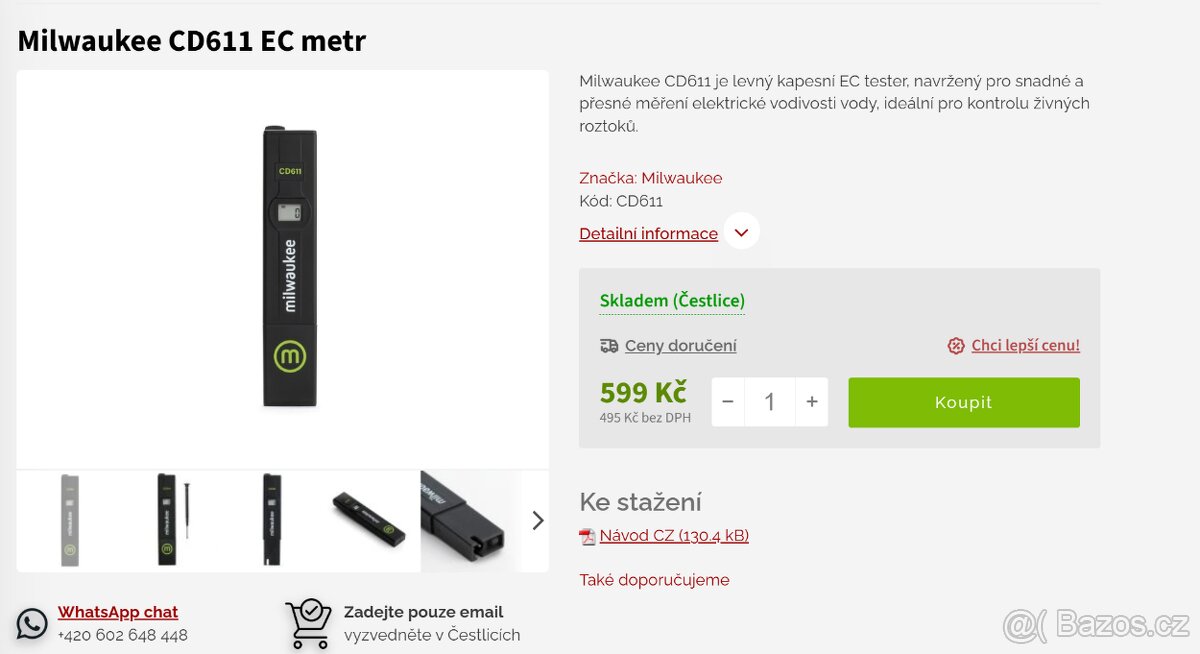 Milwaukee PH metr a EC metr