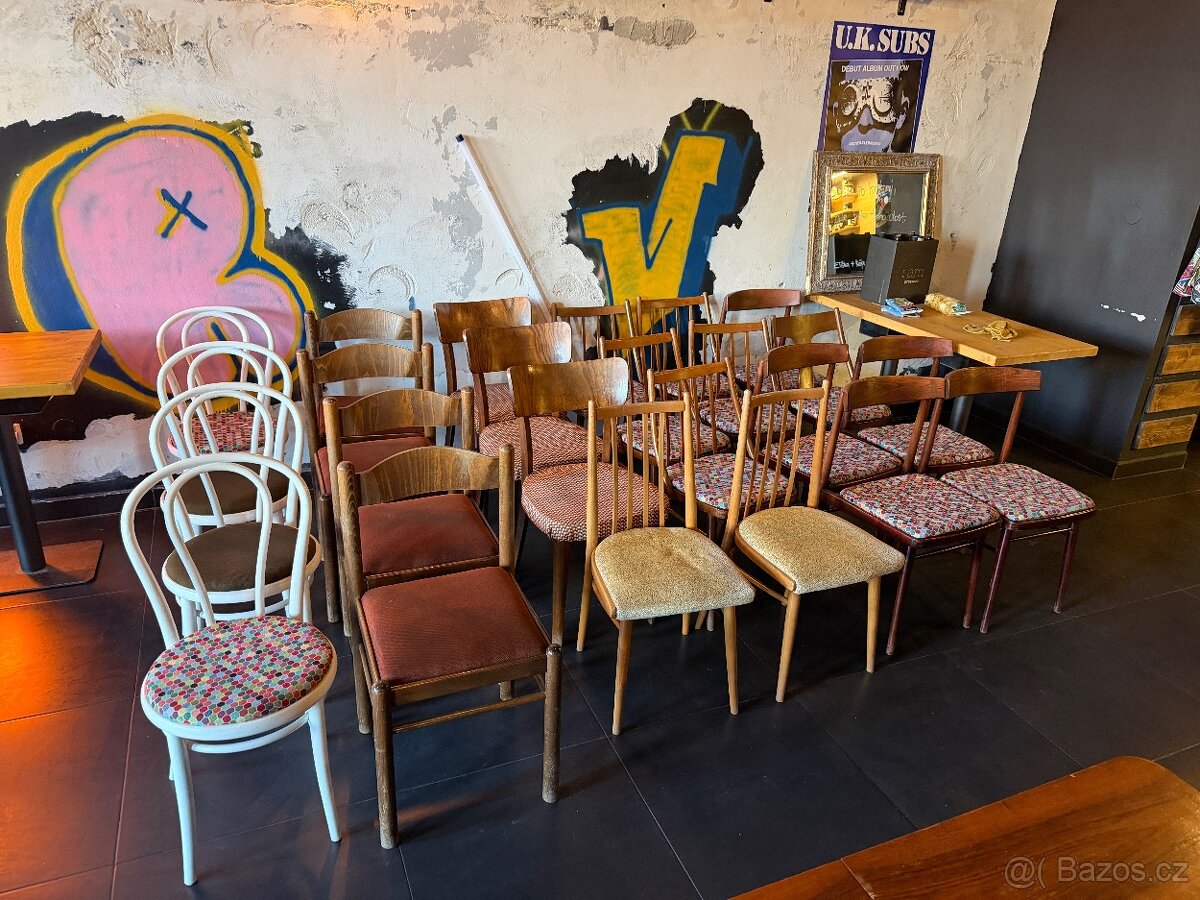 Retro židle 24 ks