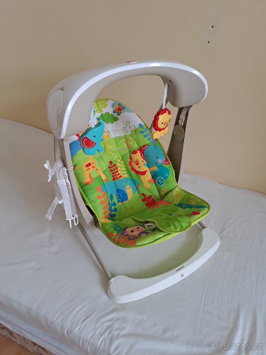 Fisher-Price, detske lehatko a houpacka