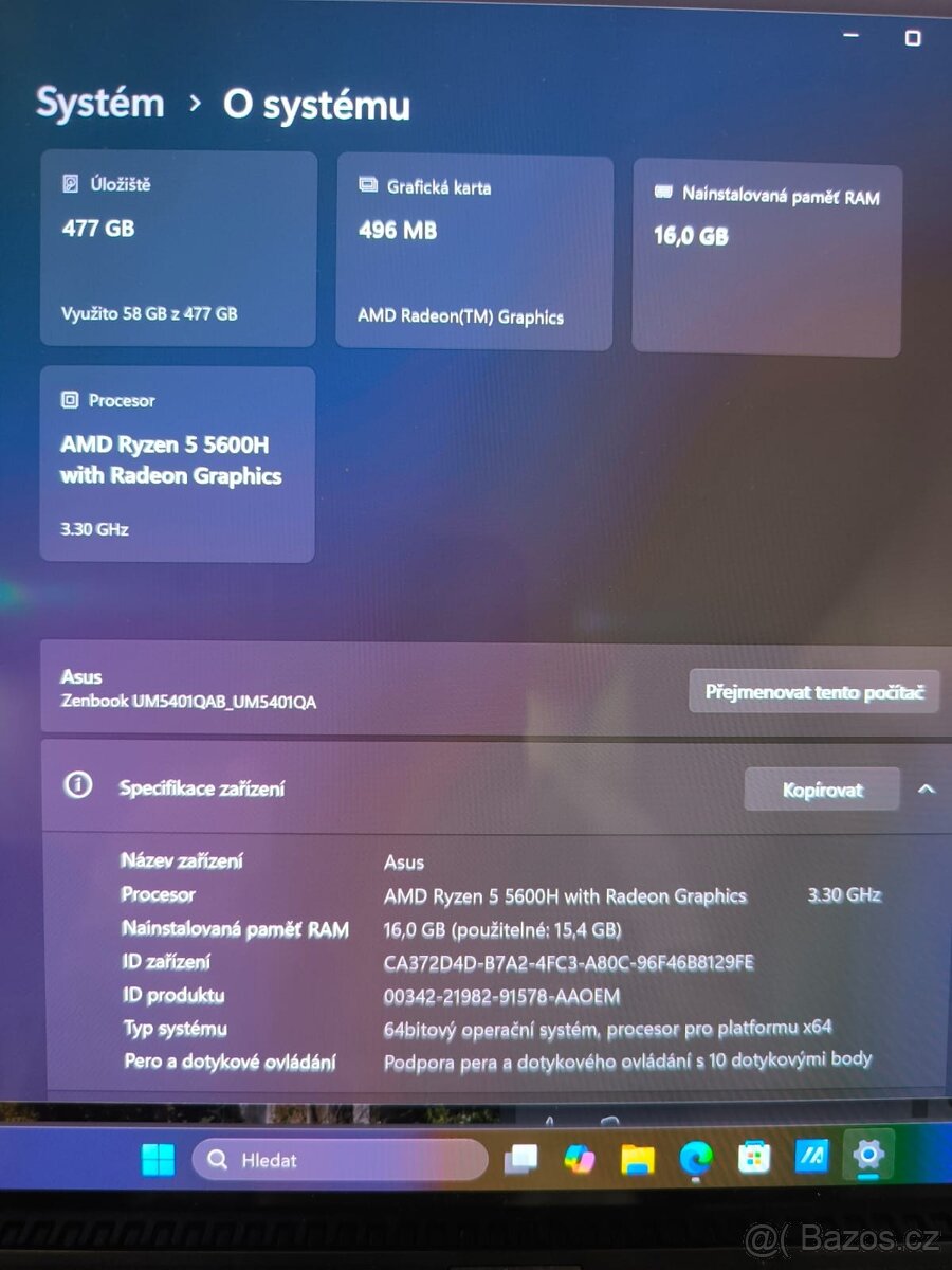 ASUS ZenBook 14X OLED UM5401QA - OLED190W